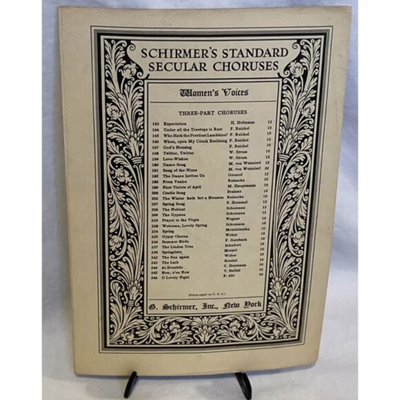 Blow Blow Thou Winter Wind Sheet Music Schirmer 1907 Three Part Choruses Women - Picture 2 of 5